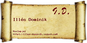 Illés Dominik névjegykártya